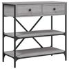 vidaXL Mesa consola 75x34,5x75 cm derivados de madeira cinzento sonoma