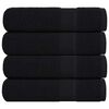 vidaXL Toalhas de banho FROGN 4 pcs 100x150 cm 360 g/m&sup2; preto