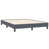 vidaXL Cama com molas/colch&atilde;o 140x210 cm veludo cinzento-escuro