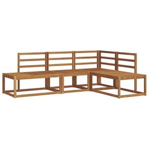 vidaXL Conjunto de Sof&aacute;s para Exterior 4 Pe&ccedil;a Natural