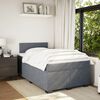 vidaXL Cama boxspring com colch&atilde;o 120x190 cm veludo cinzento-escuro