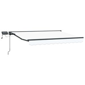 vidaXL Estrutura de Toldo Manual com LEDs Branco e Antracite 3 x 2,5 m