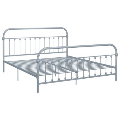 vidaXL Estrutura de cama metal 180x200 cm cinzento