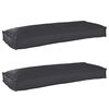 vidaXL Conjunto de Almofadas para Palete 2 pcs Preto 100 x 40 x 8 cm