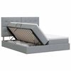 vidaXL Cama com Armazenamento Cinzento-claro 180 x 200 cm Tecido