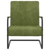 vidaXL Cadeira cantilever veludo verde-claro