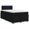vidaXL Cama box spring com colch&atilde;o Preto 120 x 190 cm Tecido