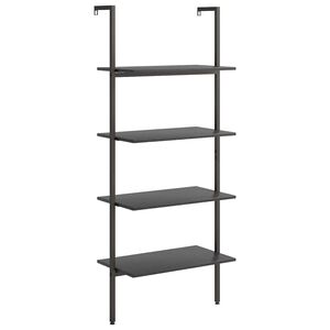 vidaXL Unidade 4 prateleiras inclinada 64x35x152,5 cm preto