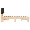 vidaXL Estrutura de Cama com Cabeceira Estofada Preto 120 x 200 cm