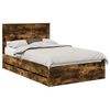 vidaXL Estrutura da Cama com gaveta Carvalho Defumado 135 x 190 cm
