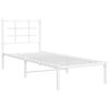 vidaXL Estrutura de cama com cabeceira 80x200 cm metal branco