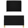 vidaXL Cama Box com colch&atilde;o com cabeceira Preto 200 x 80 cm tecido