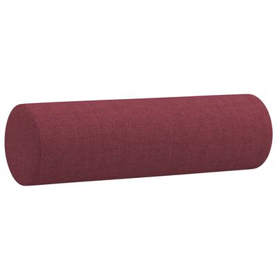 vidaXL Sofá 2 lug. + almofadas decorativas 140cm tecido vermelho tinto