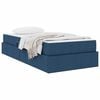 vidaXL Cama com arruma&ccedil;&atilde;o e colch&atilde;o Azul 100 x 200 cm Poli&eacute;ster