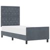 vidaXL Cama Box com cabeceira Cinzento escuro 80 x 200 cm Veludo