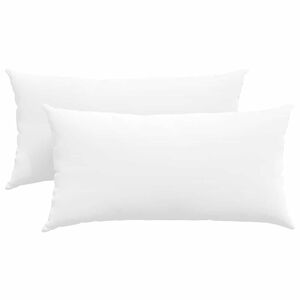 vidaXL Travesseiros de Sof&aacute; 2 pcs Branco 80 x 40 cm tecido