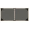 vidaXL Mesa de jardim com tampo de vidro 115x54x74 cm vime PE cinza