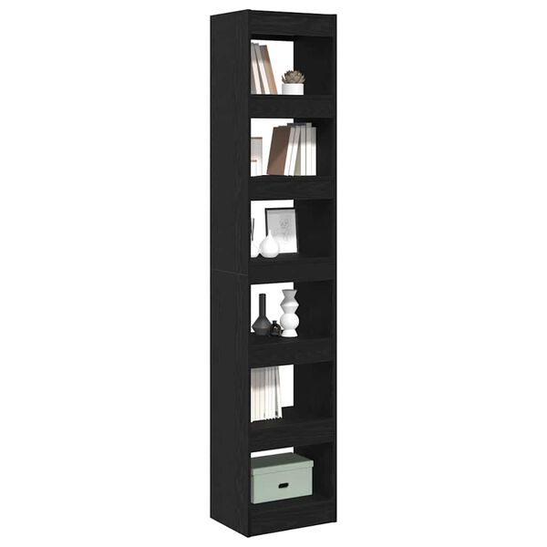 vidaXL Gabinete de Livros Carvalho preto 40 x 30 x 198 cm