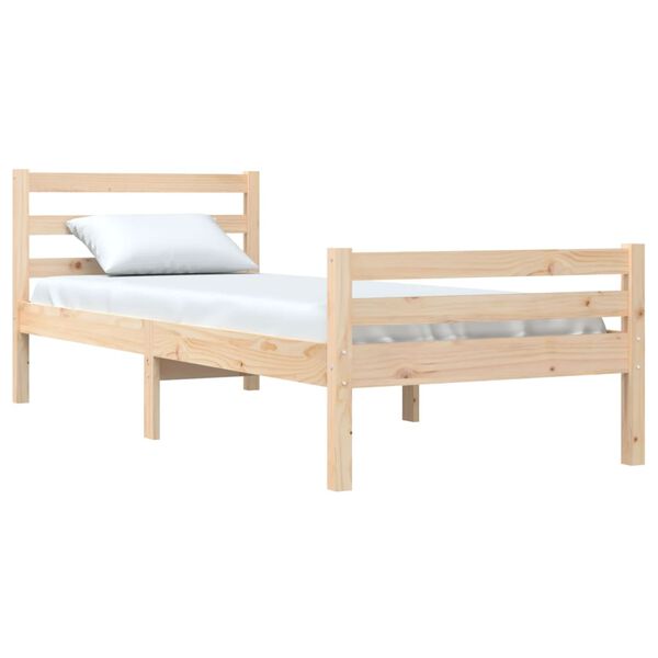 vidaXL Estrutura de cama 90x200 cm madeira maci&ccedil;a