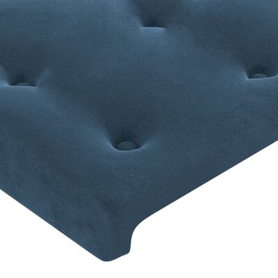 vidaXL Cabeceira de cama 2 pcs veludo 72x5x78/88 cm azul-escuro