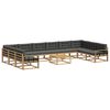 vidaXL Conjunto de Sof&aacute;s para Exterior 11 unid. Branco e Antracite