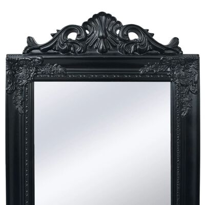 vidaXL Espelho de pé em estilo barroco, 160x40 cm, preto