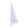 vidaXL Meia árvore de Natal artificial com suporte 150 cm PVC branco