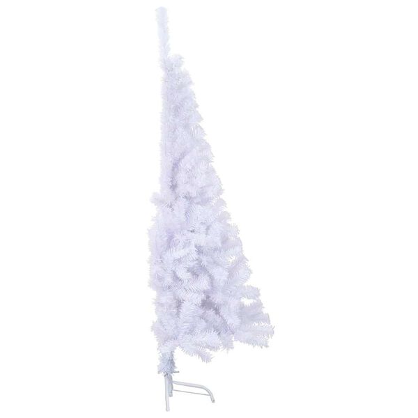 vidaXL Meia árvore de Natal artificial com suporte 150 cm PVC branco