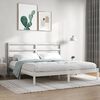 vidaXL Estrutura de cama super king pinho maci&ccedil;o 180x200 cm branco