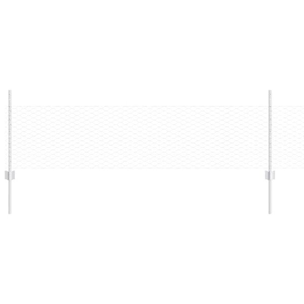 vidaXL Cerca com Poste Prateado 0,5 x 50 m A&ccedil;o