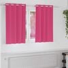 vidaXL Cortinas Blackout com Argolas 2 pcs Rosa Brilhante 140 x 140 cm