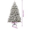 vidaXL &Aacute;rvore de Natal Artificial Verde e Branco 300 cm PVC e Metal