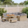 vidaXL Conjunto de Sof&aacute; de Jardim 12 pcs Bege Rattan de Polipropileno