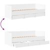 vidaXL Sof&aacute;-cama com gavetas sem colch&atilde;o 90x190 cm branco