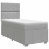 vidaXL Cama box spring com colch&atilde;o Cinzento-claro 100 x 200 cm Tecido