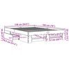 vidaXL Estrutura de cama 135x190 cm derivados de madeira cinza cimento