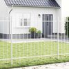 vidaXL Cerca para Jardim 7 pcs Branco 170 x 190 cm A&ccedil;o revestido a p&oacute;