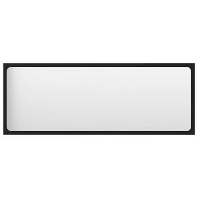 vidaXL Espelho de casa de banho 100x1,5x37 cm contraplacado preto