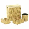 vidaXL 4 pcs conjunto para casa de banho em jacinto de &aacute;gua