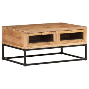 vidaXL Mesa de centro 90x60x40 cm madeira de ac&aacute;cia maci&ccedil;a