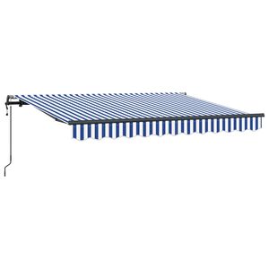 vidaXL Toldo Retr&aacute;til Azul 250 x 200 cm tecido