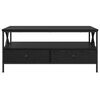 vidaXL Mesa de centro with Drawer Carvalho preto 100 x 51 x 45 cm