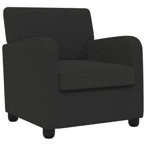 vidaXL poltrona Preto Velo de cordeiro sint&eacute;tico