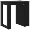 vidaXL Mesa de bar com gaveta Carvalho Preto 102 x 70 x 103,5 cm
