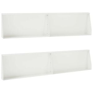 vidaXL Muro de Conten&ccedil;&atilde;o 4 unid. 100 x 12 x 30 cm A&ccedil;o Branco