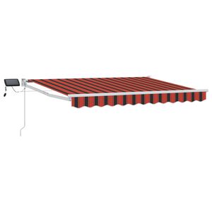 vidaXL Toldo retr&aacute;til manual com LEDs 3,5 x 2 m