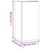 vidaXL M&oacute;vel de parede p/ TV c/ luzes LED 40,5x35x80cm cinzento sonoma