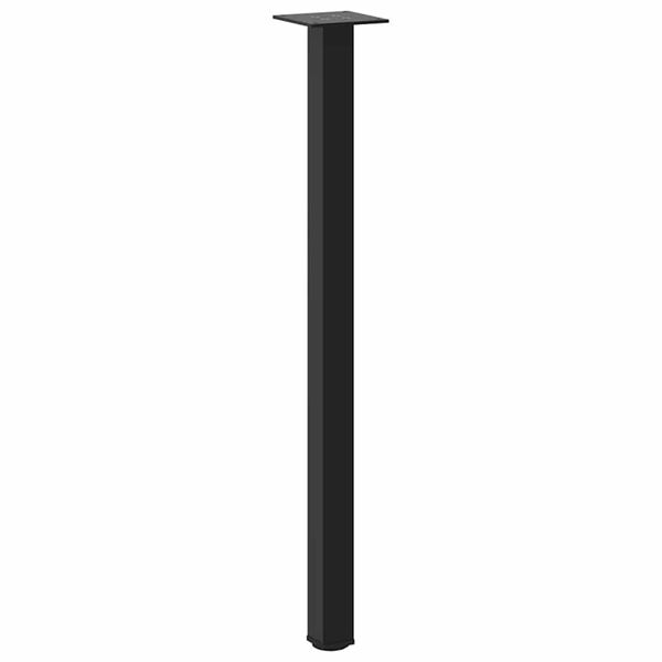 vidaXL P&eacute;s de mesa de console 4 pe&ccedil;as, preto, 72-74 cm, a&ccedil;o