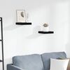 vidaXL Prateleiras de parede suspensas 2 pcs 23x23,5x3,8cm MDF preto