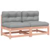 vidaXL Sof&aacute;s p/ jardim c/ almofad&otilde;es 2 pcs madeira de douglas maci&ccedil;a